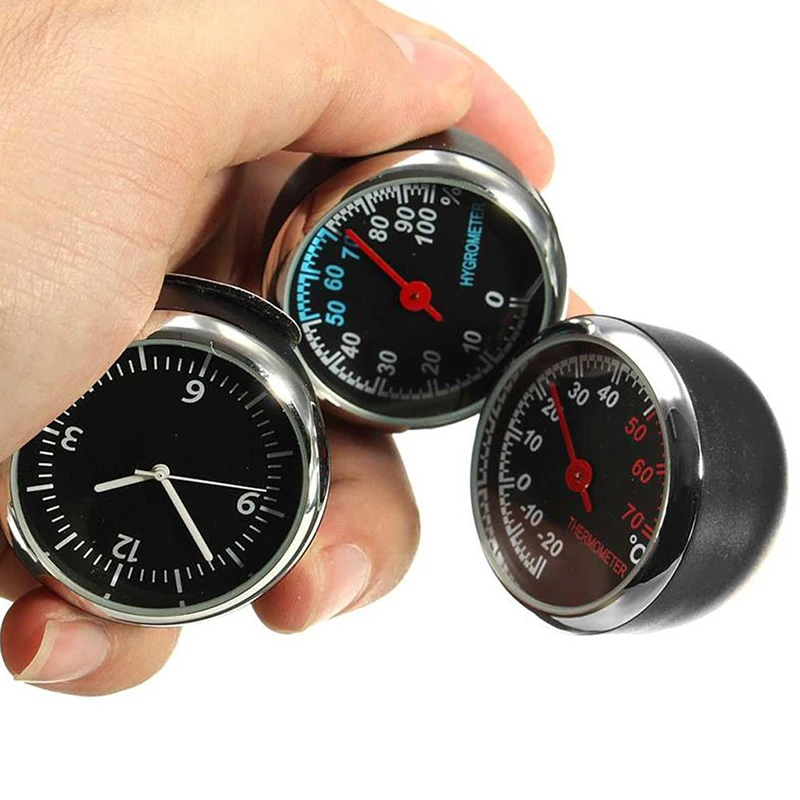 Car Ornament Mini Auto Digital Clock Automobile Watch Thermometer Hygrometer Accessories Quartz Decoration | Автомобили и