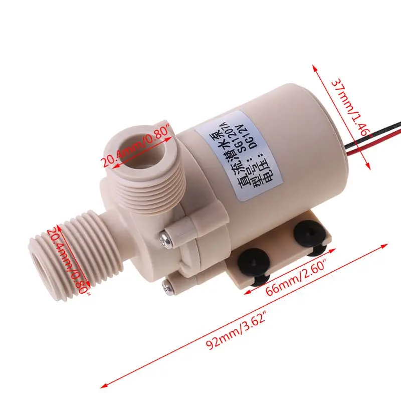 

12V Solar Submersible Hot Water Pump Circulation 212 F Brushless Motor High Pressure