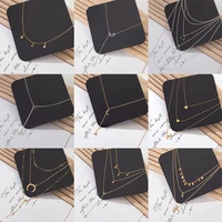 new korean multilayer gold round heart moon star choker necklace for women fashion gloden thin chain necklace 2021 trend jewelry