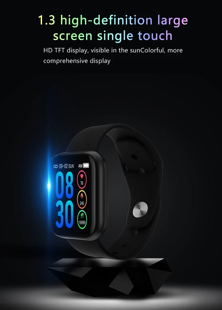 Новинка, смарт-часы с сенсорным экраном, Bluetooth, браслет, спортивная мода, фитнес, пульсометр, трекер, браслет для мужчин и женщин