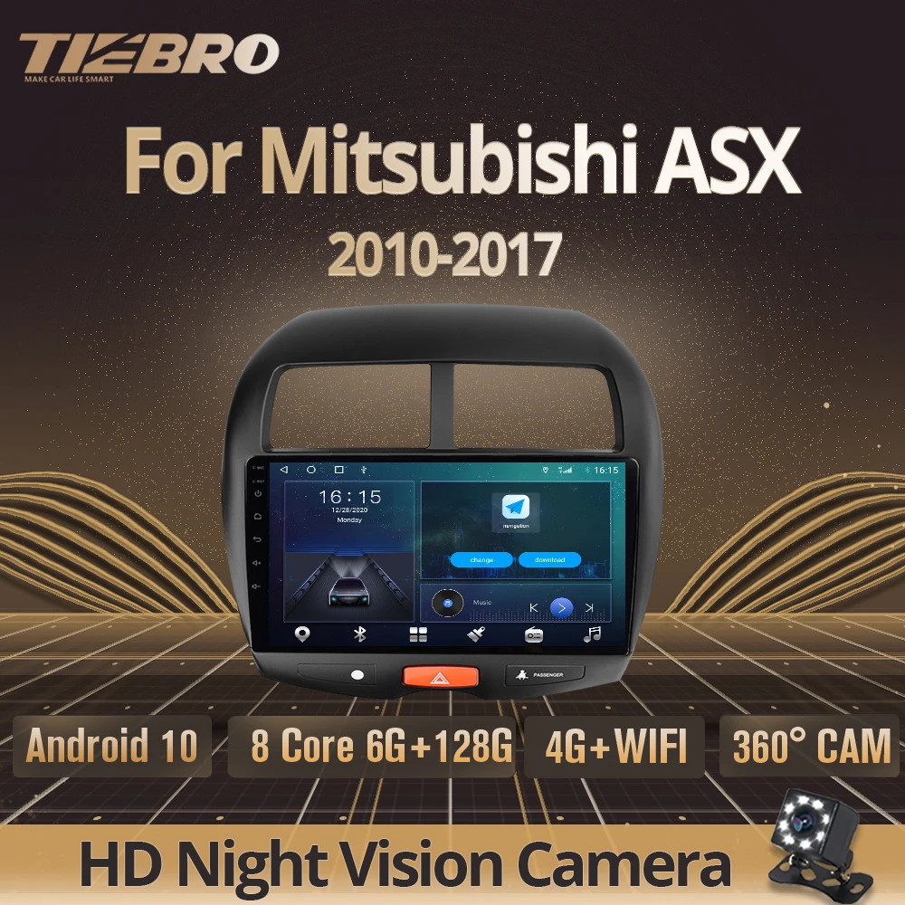 Автомагнитола TIEBRO для Mitsubishi ASX 2010 2011 2012 2017 автомобильная аудиосистема