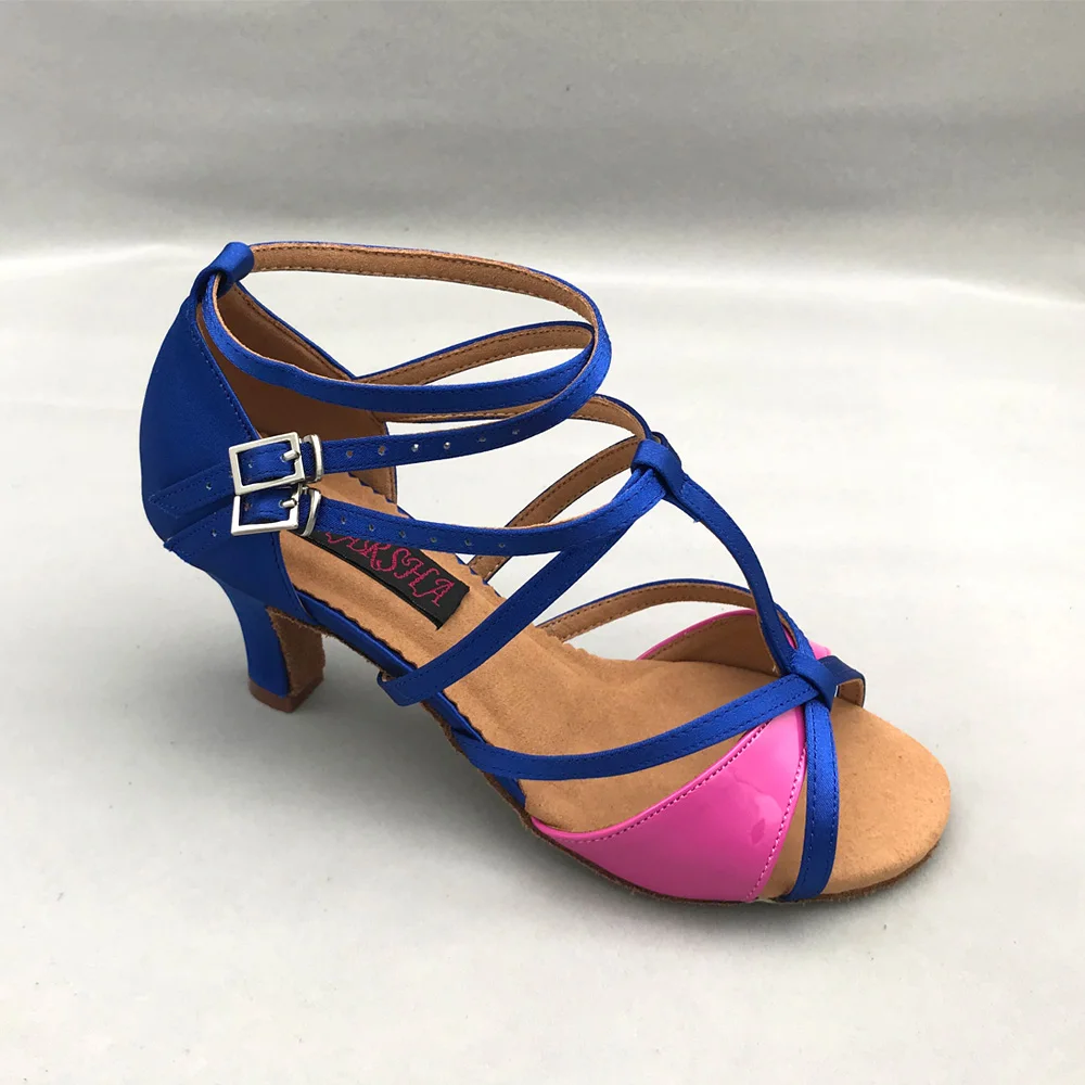 8 5 см высокий каблук красный Туфли для латинских танцев женщин Латинской сальсы