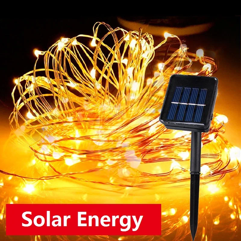 

Christmas Decoration String Lights Fairy Lights Waterproof Christmas Lights Outdoor Christmas Holiday Wedding Party Solar Lamp