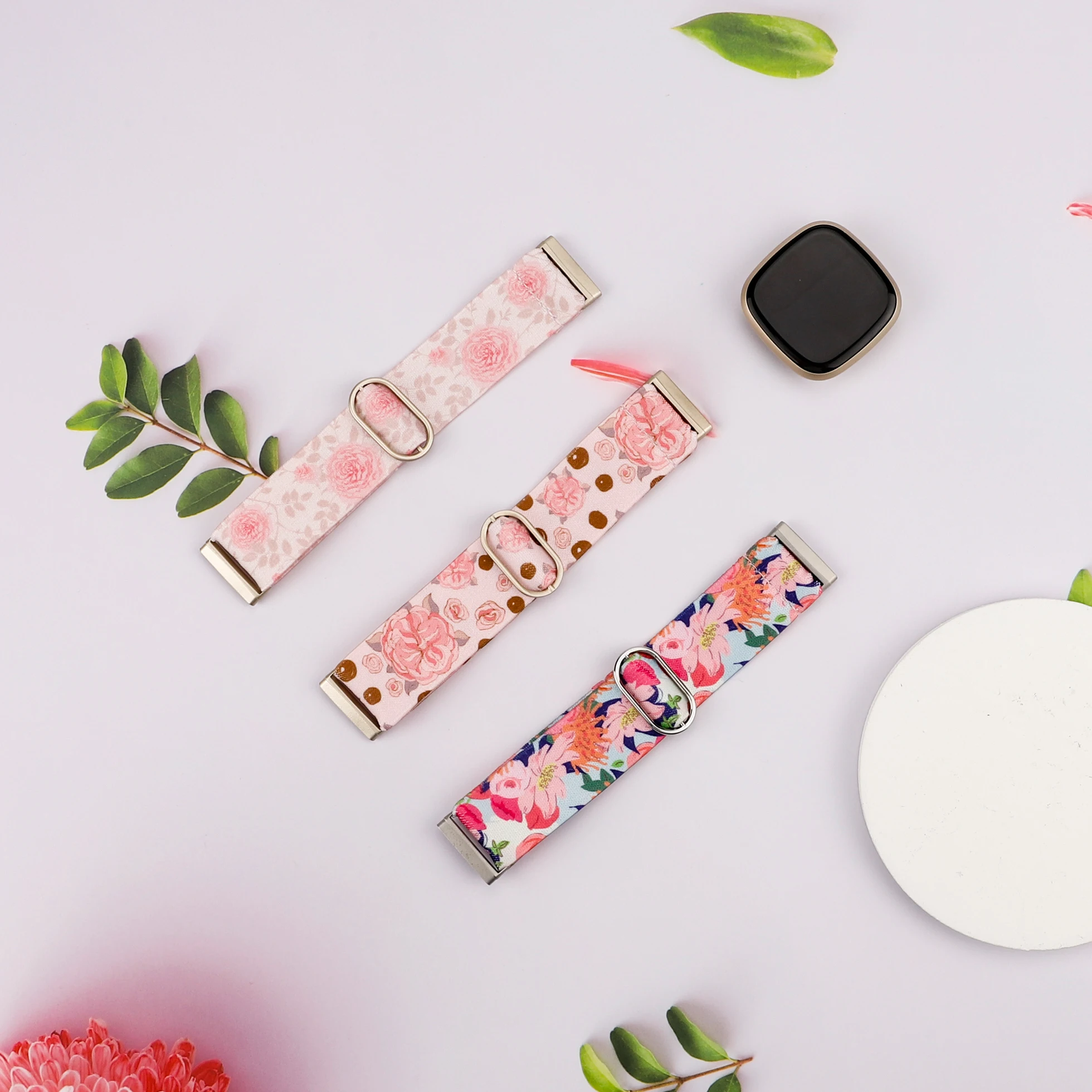 Toyouths Elastic Nylon Loop Watch Strap for Fitbit Versa 3 Band Adjustment Scrunchies Watch Strap Replacement for Fitbit Sense