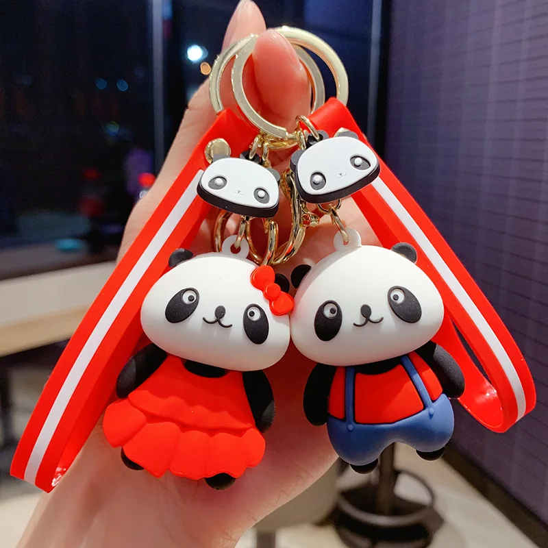 Чехол для ключей автомобиля джентльмена панда симпатичная парная мультяшная