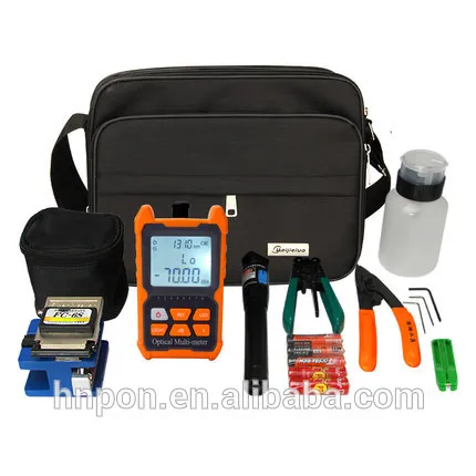 

Smart fiber optic stripping tool with mini power meter