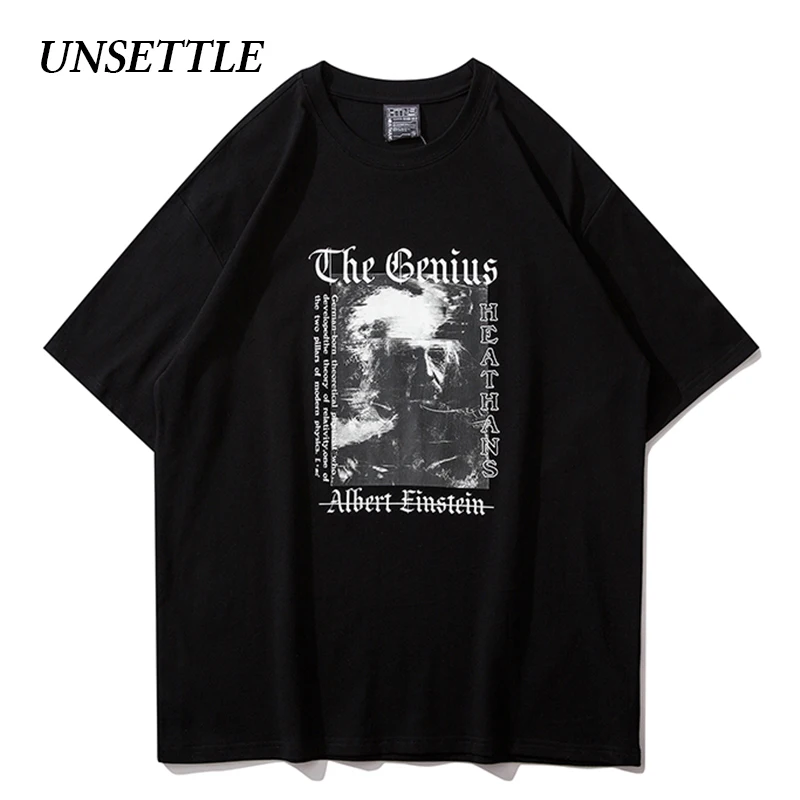 UNSETTLE Мужская/Женская Футболка Harajuku хип хоп Готическая с принтом модная уличная