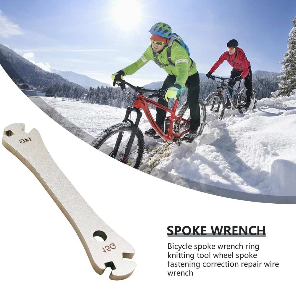 

Bike Spoke Wrench Stainless Steel Bike Wrench Fastening Correction Repair Tool Wheel Spoke Wrench for MTB Road Bike