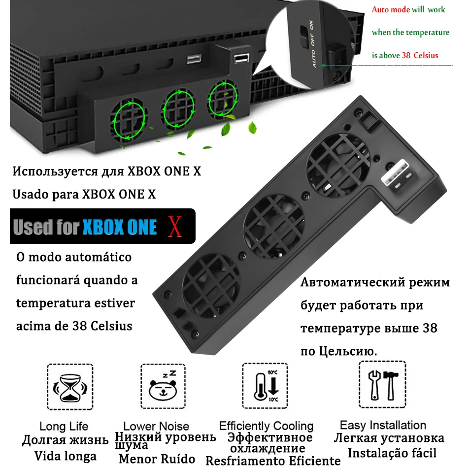 support base for control xbox x box one x accessories console video game stand cooling fan cooler usb controller holder rack van free global shipping