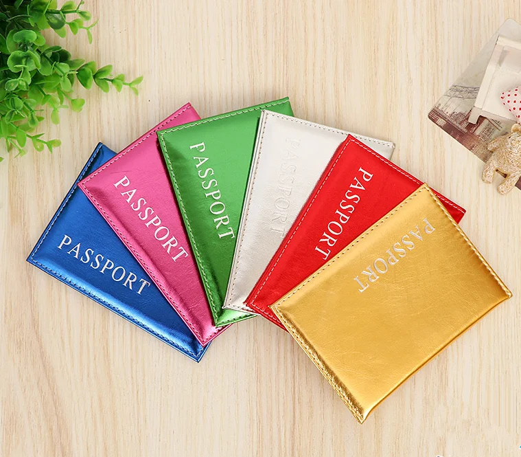 

Women Fashion Paillette Passport Covers Travel Accessories Holder PU Leather ID Bank Card Passport Business Wallet Case 14*9.6cm