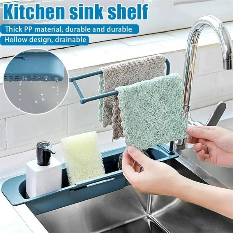

Kitchen Sinks Organizer Soap Sponge Holder Sink Drain Rack Storage Basket Kitchen Gadgets Accessories CF-185