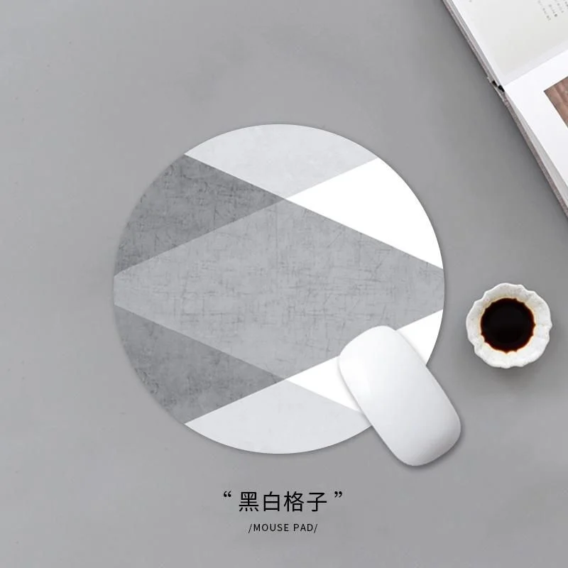 

Mouse pad small round personality creative marble girl cute home office keyboard table mat cloth surface