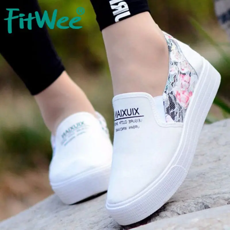 FITWEE/Новинка Сезон весна Брендовая женская обувь с вулканизированной подошвой