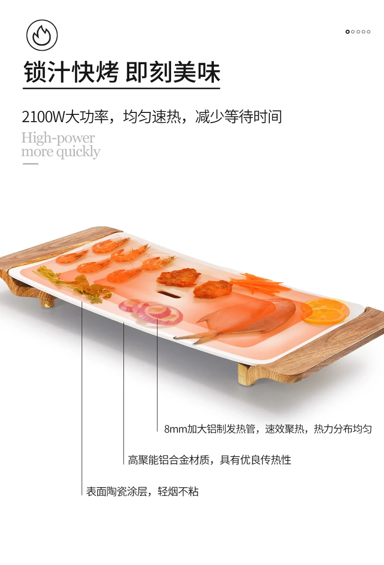 Продажа Электрический гриль, домашняя электрическая противень Teppanyaki, антипригарный гриль, Бездымная барбекю-машина, домашние Грили для барбекю