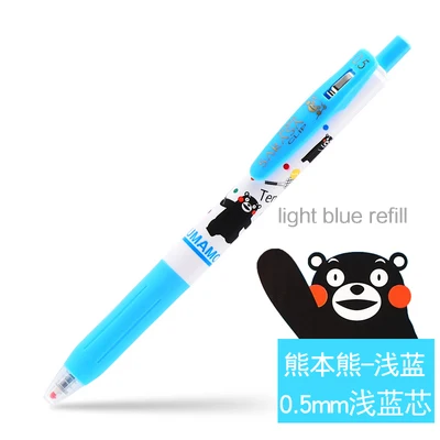 light blue 1 шт. Japan Zebra JJ15 набор гелевых ручек SARASA клип 0,5 мм KUMAMON FUKKACHAN ограниченная стационарная кавайные ручки ручка подарок, школьные принадлежности - Цвет: light blue