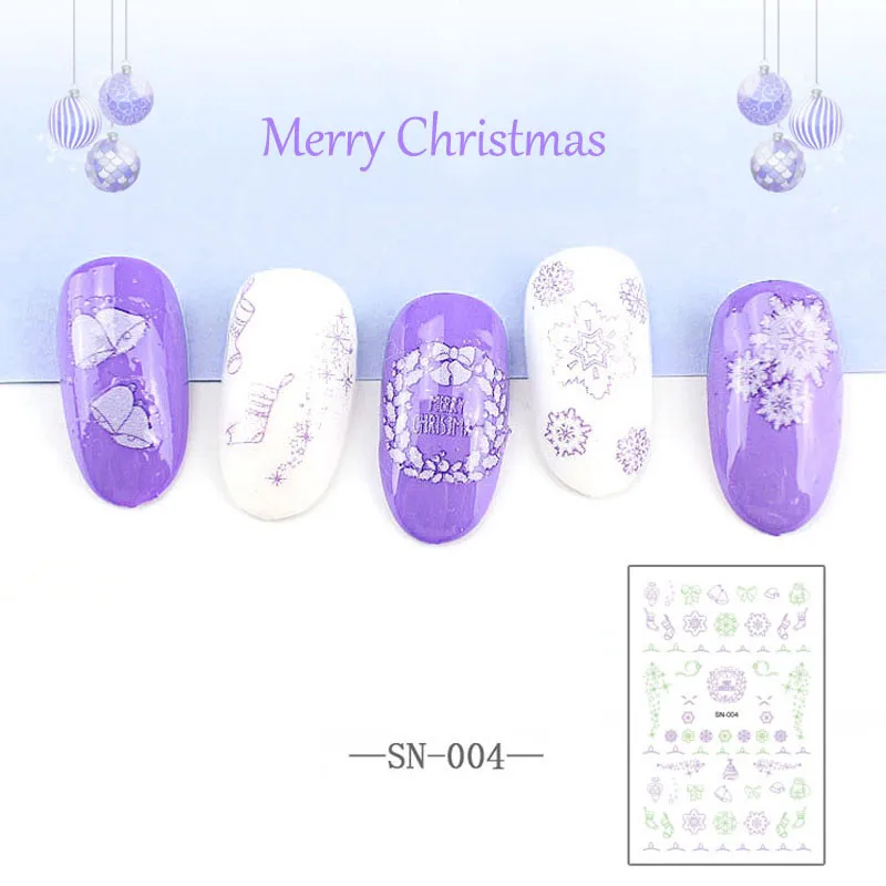 purple BalleenShiny дети светящиеся наклейки для ногтей DIY Детские блестки на Рождество цветок водная Наклейка Декор Маникюр подарки - Цвет: purple