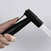 black 304 stainless steel toilet bidet faucet hand bidet sprayer set kit pressurize flush spray gun tank hook wall mount