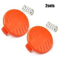 2x spool cover fit for black and decker reflex strimmer cst1000 gl545 glc3000 trimmer grass cutter lawn mower spools replacement