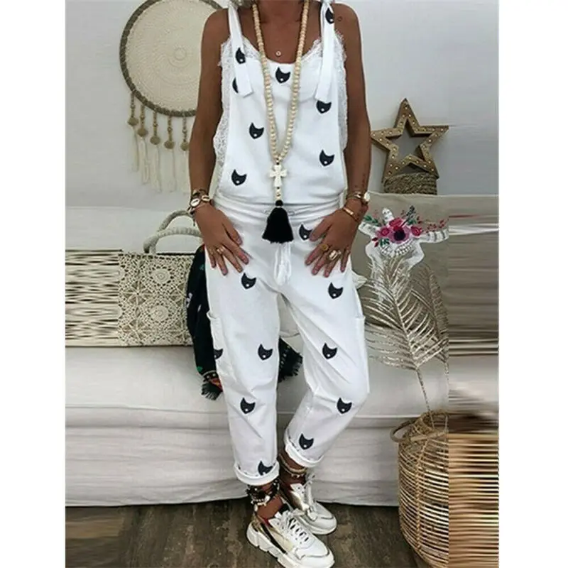 Oversized Women Loose Overalls Jumpsuit Casual Dungaree Trousers Overall Long Pant Women's | Женская одежда