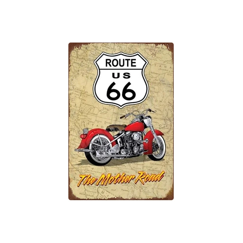 D Нью-Мехико Route 66 винтажная металлическая жестяная вывеска, плакат для мамы, для паба, бара, клуба, Декор, Канзас, наклейки на стену, домашний декор, MN113 - Color: D