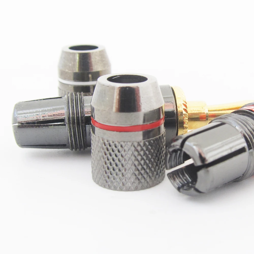 1 пара позолоченный кабель для динамика 4 мм | Электроника