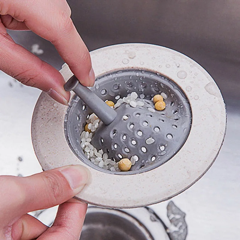 

1PC Portable Silicone Sink Strainer Waste Plug Sink Filter Waste Collector Kitchen Bathroom Accessories Colanders & Strainers