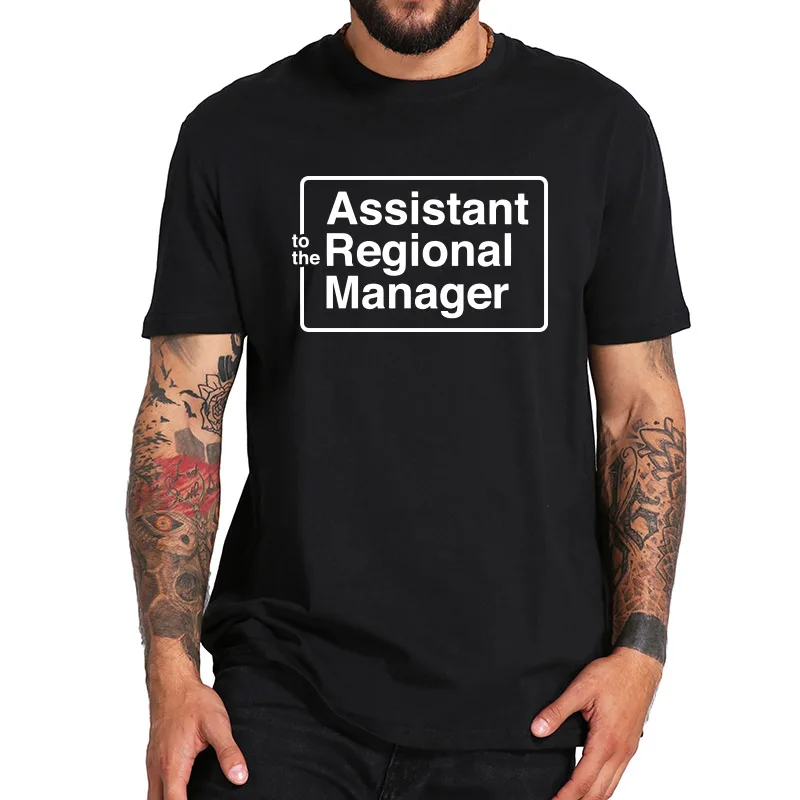 

The Office T Shirt Assistant to The Regional Manager Tshirt Dwight Kurt Schrute Crewneck Soft EU Size 100% Cotton Shirt