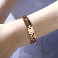 new health magnetic bracelet male titanium steel wrist band magnetic bracelet womans men hand chain energy germanium bracelets