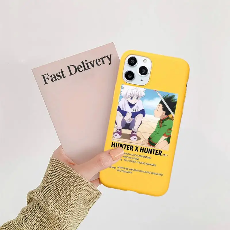 

Hunter x hunter Anime luxury Phone Case Candy Color for iPhone 6 7 8 11 12 s mini pro X XS XR MAX Plus
