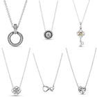 Женское классическое ожерелье-цепочка с якорем из серебра 925 пробы, оригинальное очаровательное круглое характерное ожерелье Zou Ju в форме сердца