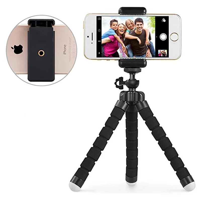 

Universal goPro sports camera stand Phone Holder Sponge Stand Octopus Tripod for iPhone 11 8 6s 5 Phone Holder Bluetooth Selfie