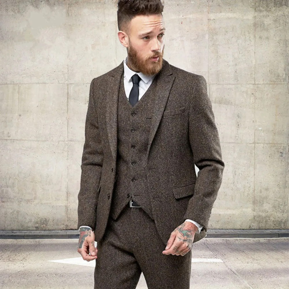 Новый дизайн смокинги для жениха в британском стиле лучшие свадебные костюмы