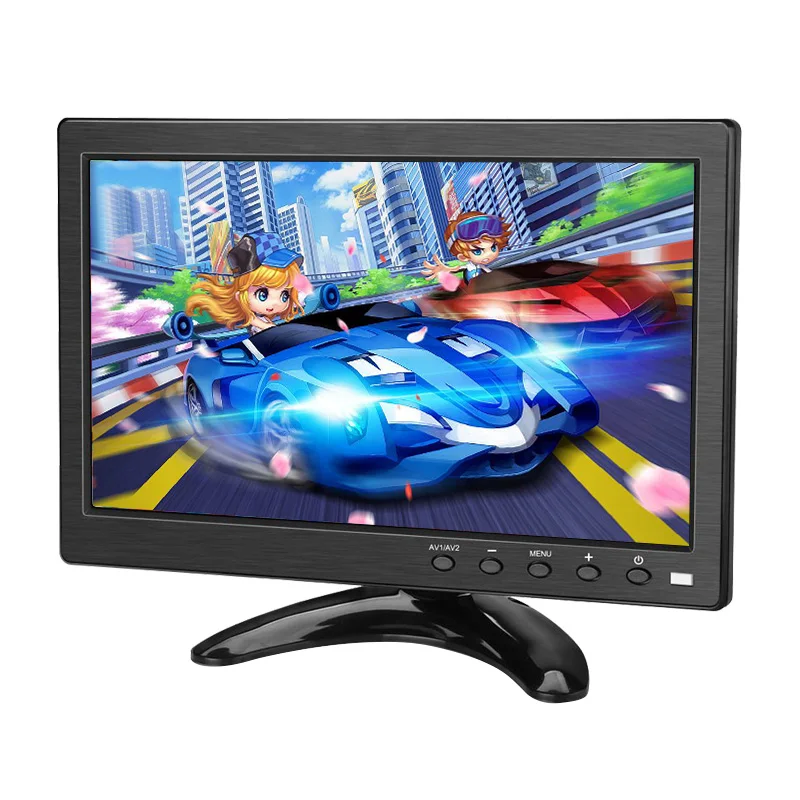 Монитор портативный 10,1 дюймов lcd HD сенсорный экран компьютер ПК экран 2 канала видео в безопасности монитор с динамиком HDMI VGA USB