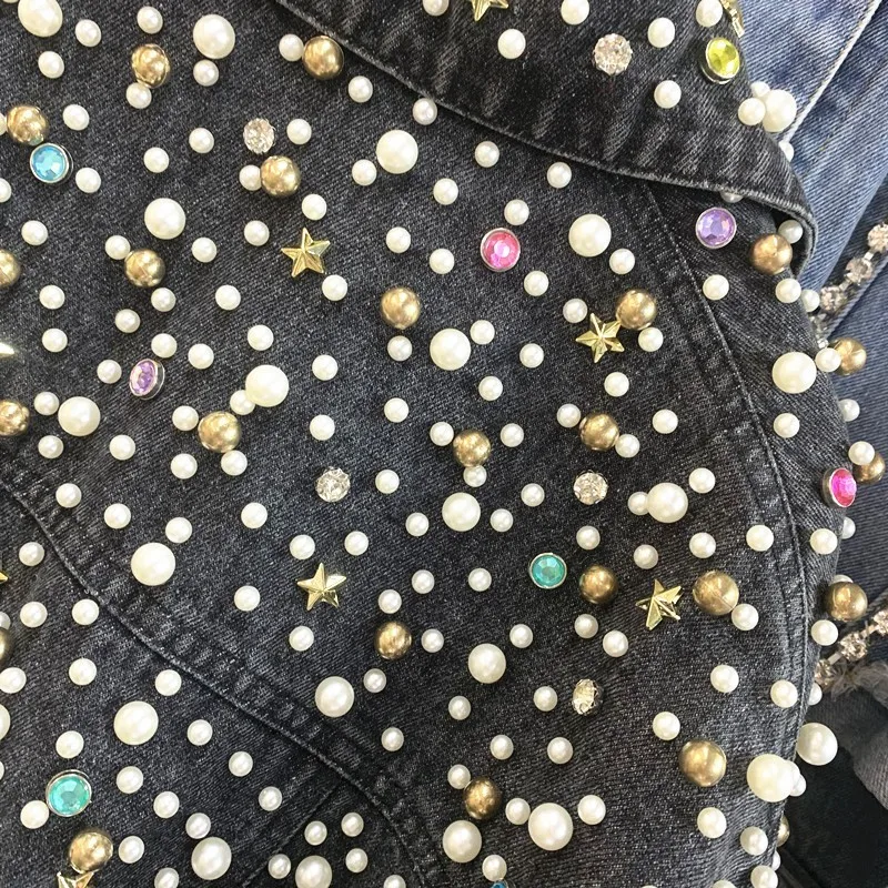 BF стиль Вышитые Вспышки бриллиантами кисточкой женские короткие пальто