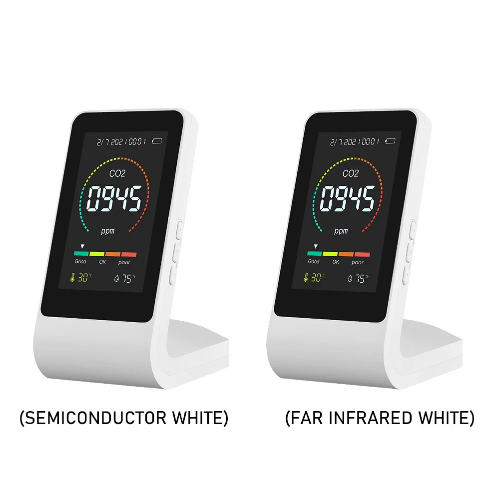 

Carbon Dioxide Detector Tool Indoor Greenhouse Warehouse Temperature Humidity Air Quality Monitor CO2 TVOC Formaldehyde Detector