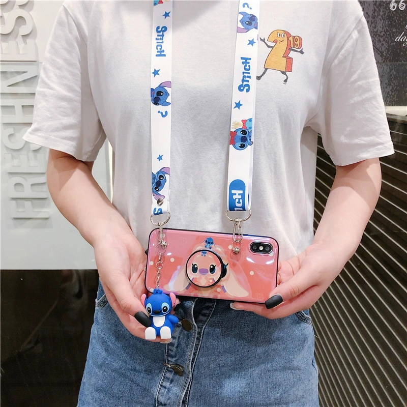 4pcs For Huawei P30 P20 stitch Angel case Cartoon Soft back mate20 pro honor20 nova 345 9X 8X cover +toy+strap |