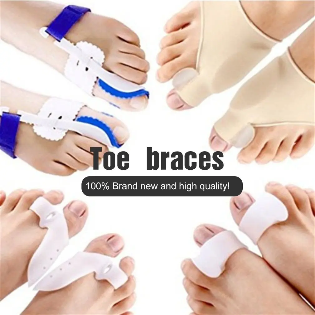 

7/8/10pcs Set Foot Care Tool Silicone Set Hallux Valgus Corrector Toe Separator Pain Relief Foot Care Tool Goodnight Daily Use