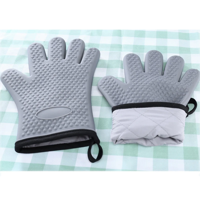 Перчатки для духовки перчатки из пищевого силикона барбекю высокотемпературной