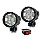 Мотоциклетные рабочие фары rcycle, светодиодные фары для мотоцикла, противотуманные фары 12 В, 60 Вт, 6000K, супер яркие мотоциклетные rbike прожекторы, дополнительные фары