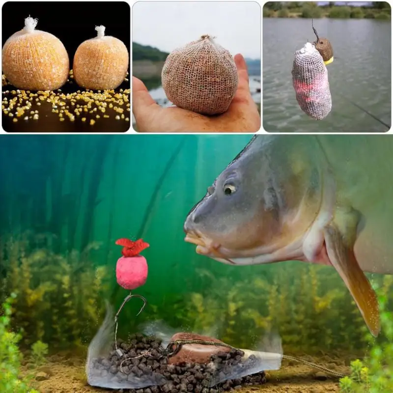 Растворимые ПВА сетка для рыбалки приманки чистая Карп крупнозернистая белая