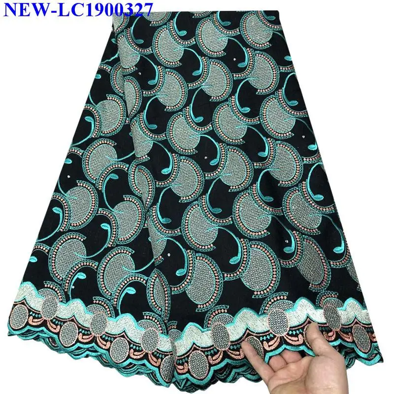 Нигерийская швейцарская вуаль хлопковая кружевная ткань 2019 африканская кружево