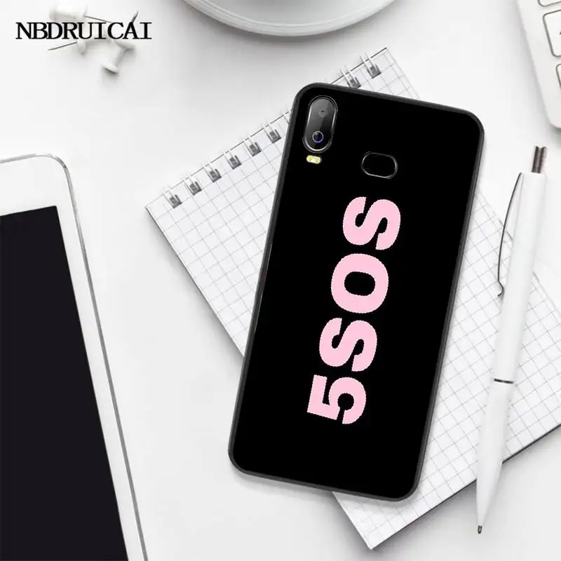 PENGHUWAN 5SOS 5 секунд лета ТПУ черный чехол для телефона Корпус Samsung A10 A20 A30 A40 A50 A70 A71 A51 A6