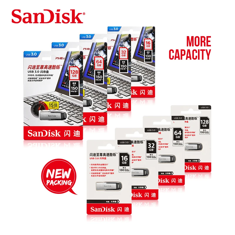 Карта памяти sandisk CZ73 флеш-накопитель usb 3,0, 128 ГБ, 64 ГБ, usb-накопитель 3,0, 32 ГБ, 16 ГБ, флеш-накопитель, максимальная скорость чтения, 150 м/с usb-ключом