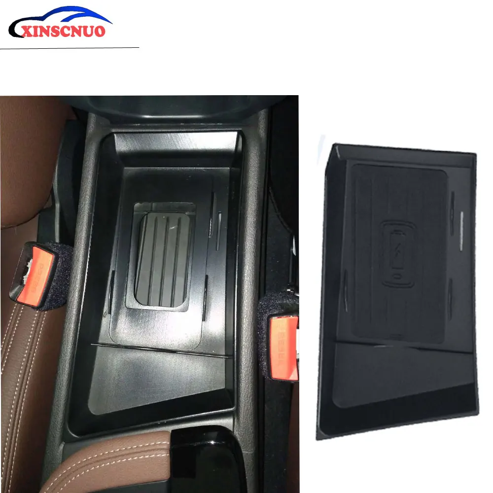 10W QI Car wireless Charger Photo For BMW X1 2012 2013 2014 2015 Fast Charging Case Plate Central Console Storage Box |