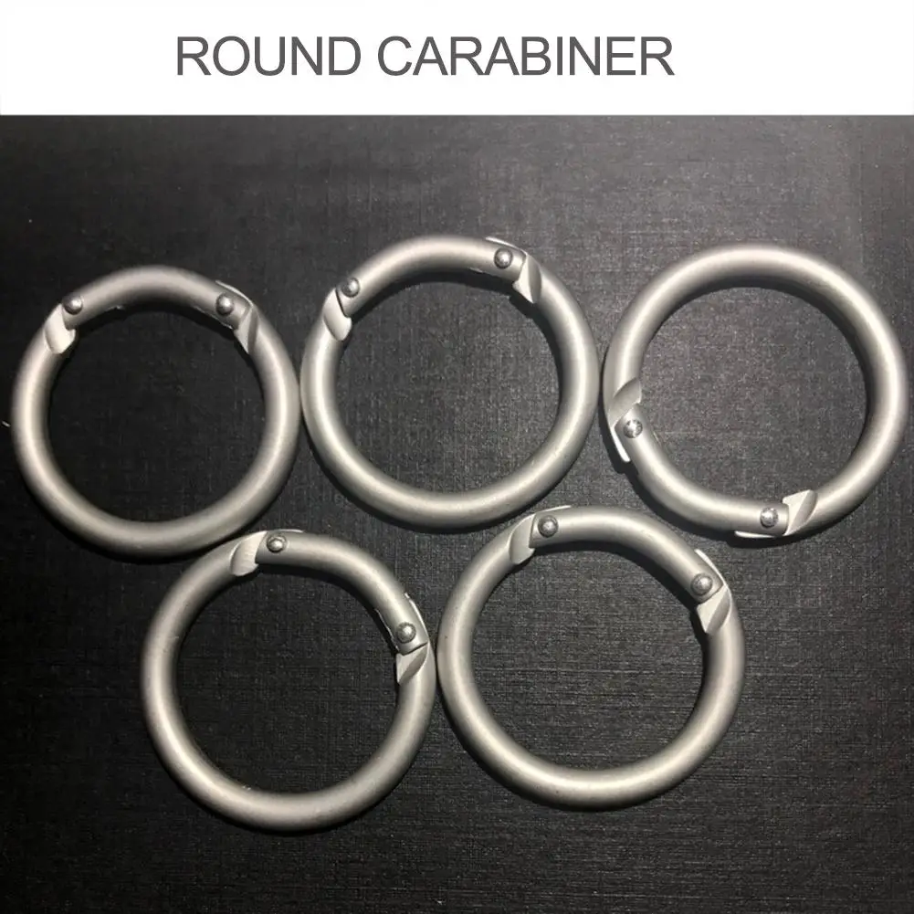 

10/20PCS Round Carabiner Aluminum Alloy Carabiner Spring Loaded Gate Clips Hook Key Ring Buckle For Mountaineering
