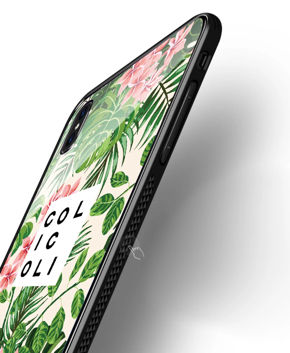 Чехол для телефона с цветочным рисунком для iPhone 7, 8, 6, 6S PLUS, XR, X, XS MAX, задняя крышка из закаленного стекла, чехол для iPhone 5 5S se, глянцевый противоударный чехол