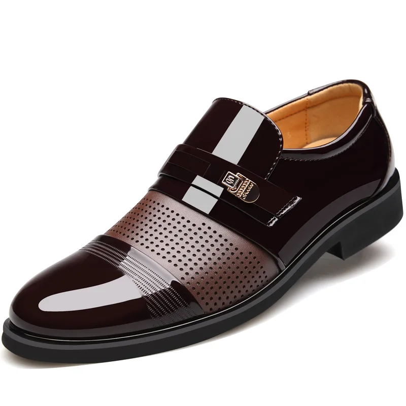 

Summer Men Hollow Out Men Formal Shoes Men Microfiber Leather Quality Shoes Breathable Men Shoes For Business jkm89