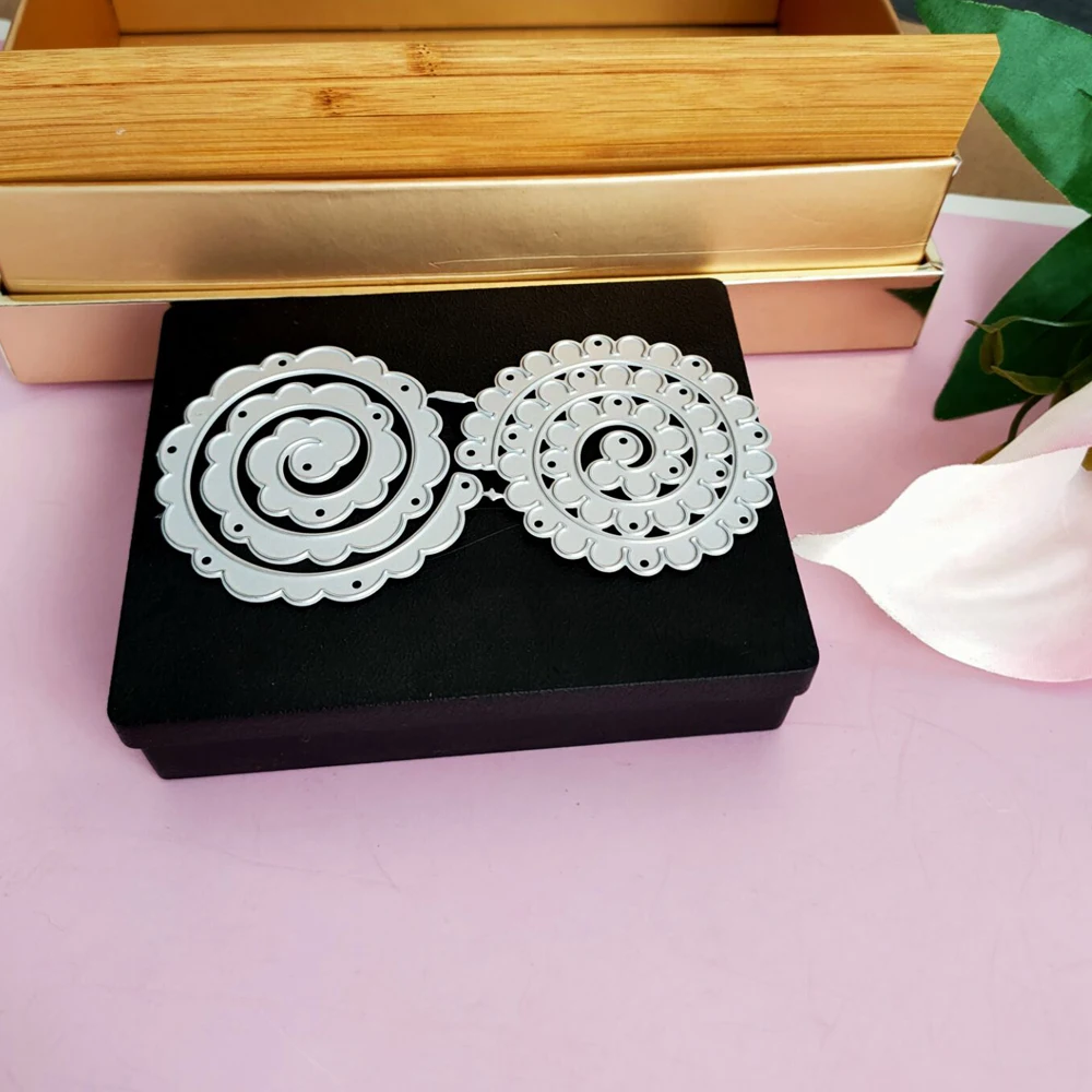 Спиральная Цветочная металлическая Форма для резки режущая форма рельефное