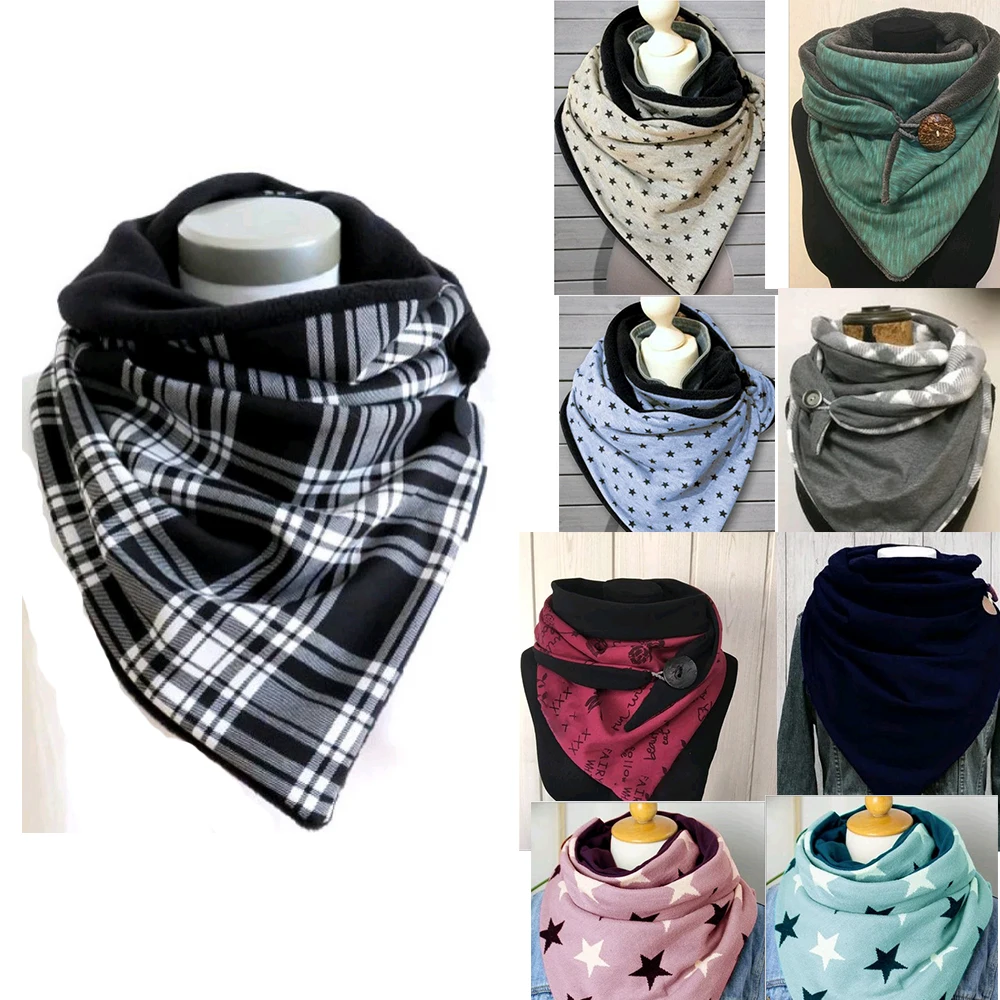 

Классический Клетчатый полосатый шарф с принтом звезды, женские зимние теплые винтажные шарфы, Женская многоцелевая шаль в стиле ретро, пок...