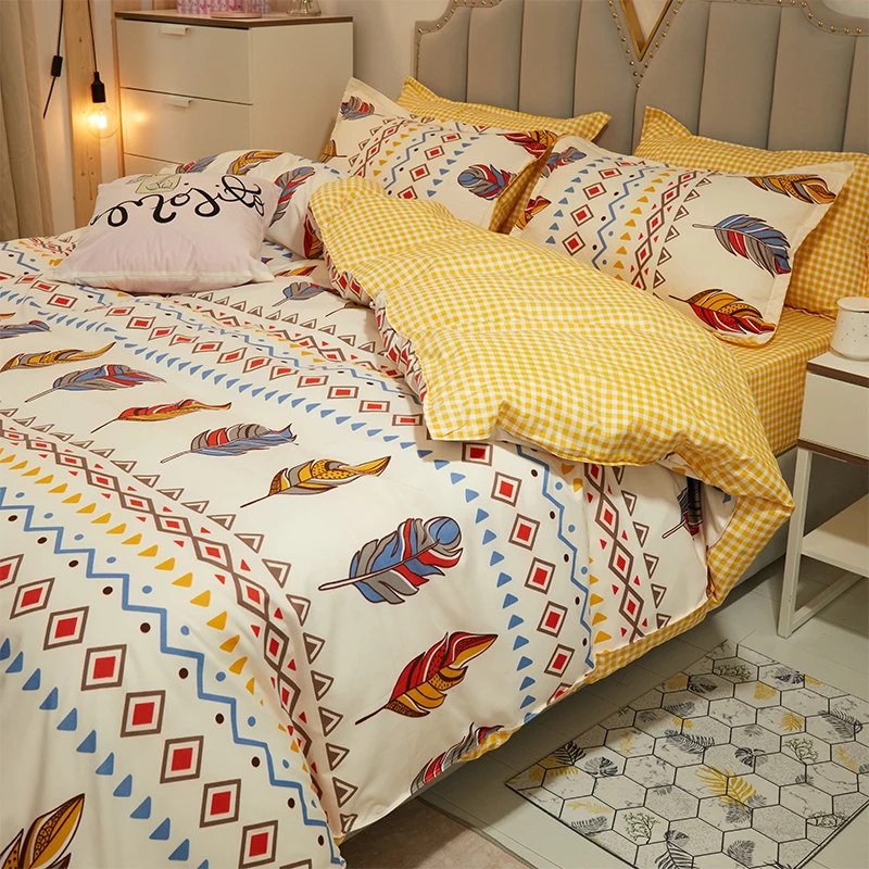 Комплекты постельного белья с перьями комплекты двуспального пододеяльником